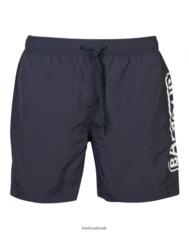 roupas Barbour shorts de natação com logotipo grande céu noturno homens NH44421195