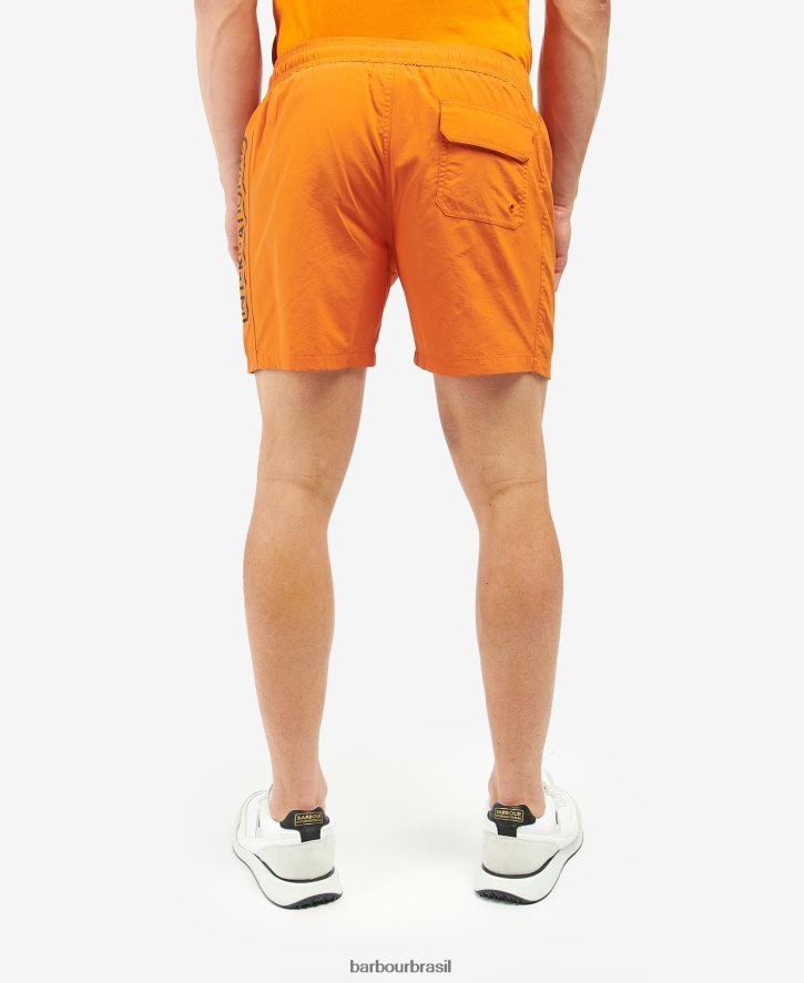 roupas Barbour shorts de natação com logotipo grande céu noturno homens NH44421202