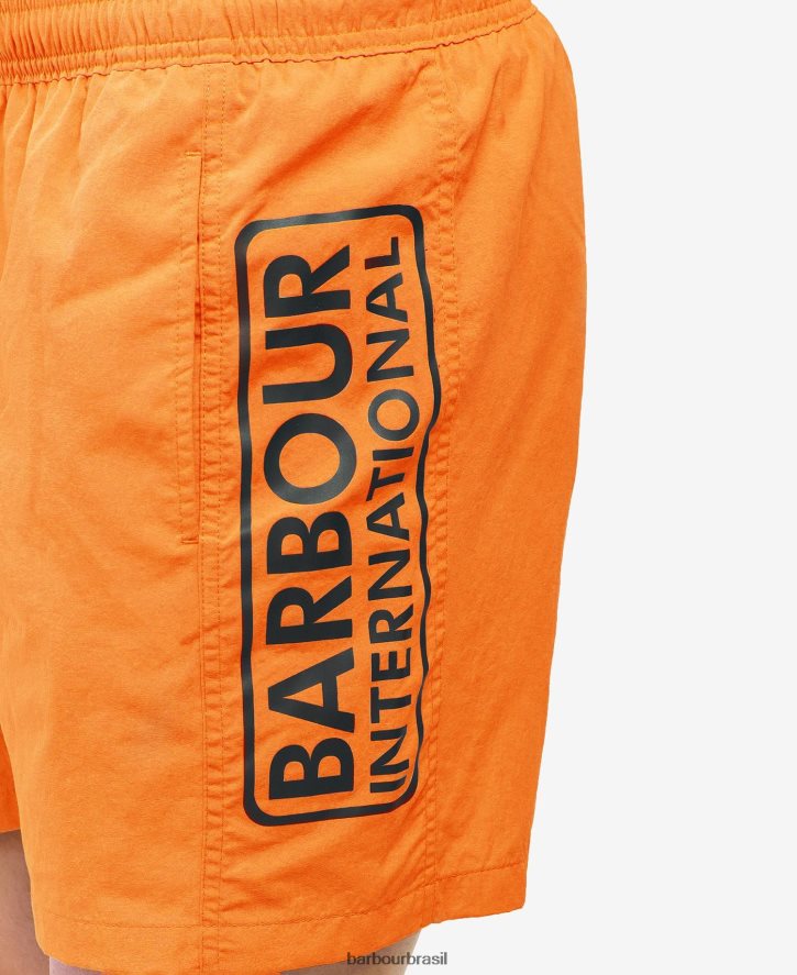 roupas Barbour shorts de natação com logotipo grande céu noturno homens NH44421202