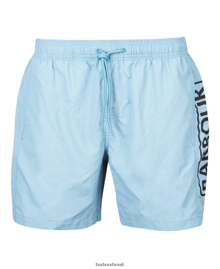 roupas Barbour shorts de natação com logotipo grande céu noturno homens NH44421228