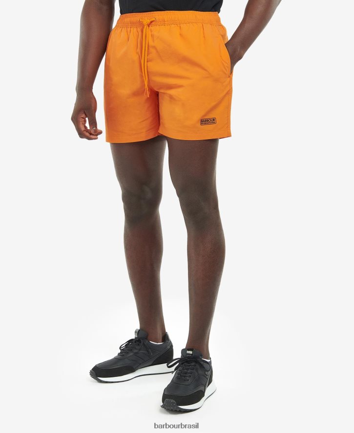 roupas Barbour shorts de natação essenciais com logotipo pequeno calêndula homens NH44421222