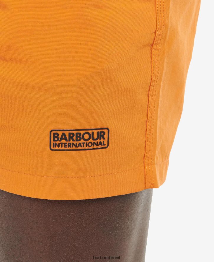 roupas Barbour shorts de natação essenciais com logotipo pequeno calêndula homens NH44421222