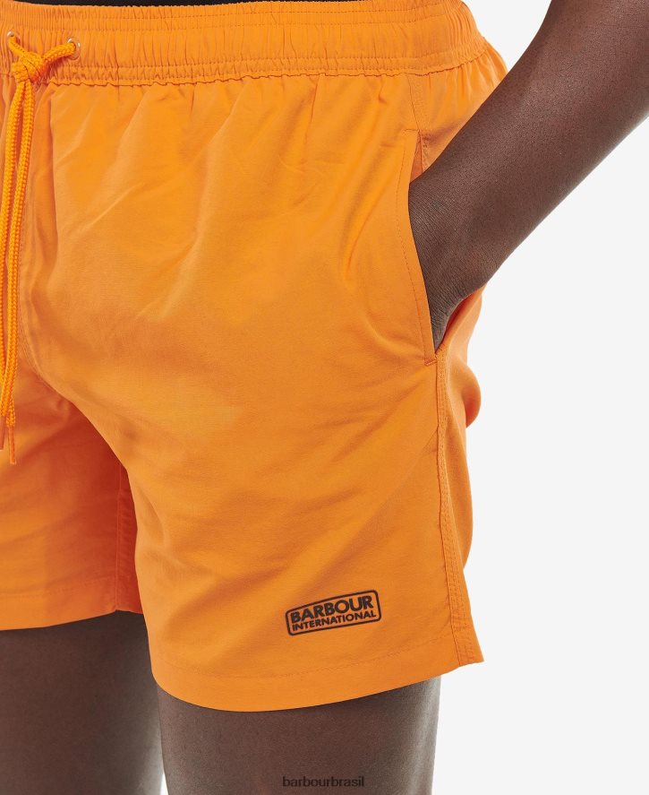 roupas Barbour shorts de natação essenciais com logotipo pequeno calêndula homens NH44421222