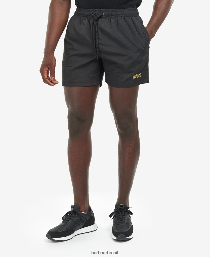 roupas Barbour shorts de natação essenciais com logotipo pequeno calêndula homens NH44421224
