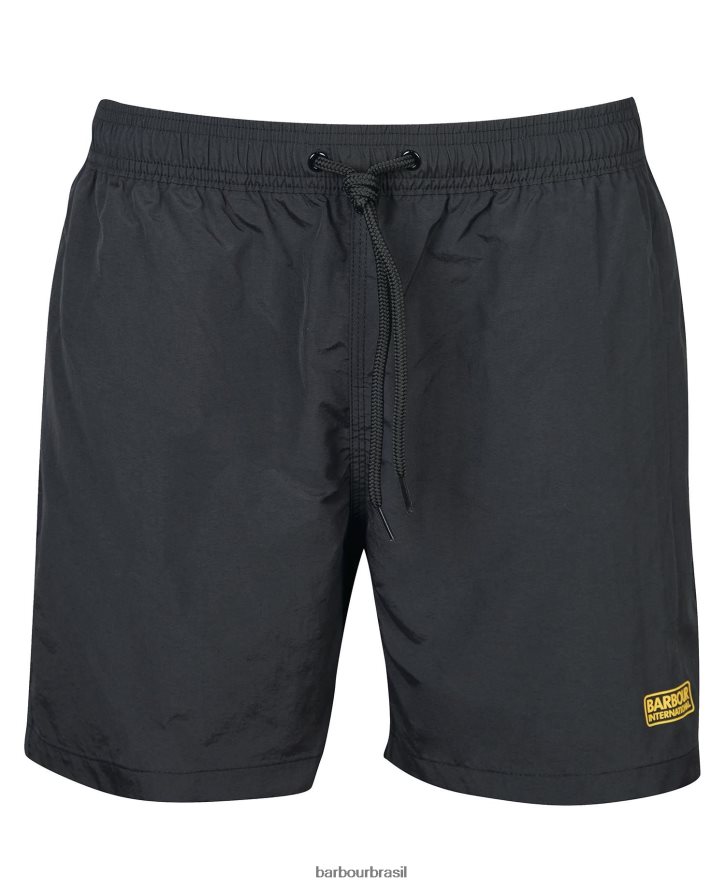roupas Barbour shorts de natação essenciais com logotipo pequeno calêndula homens NH44421224