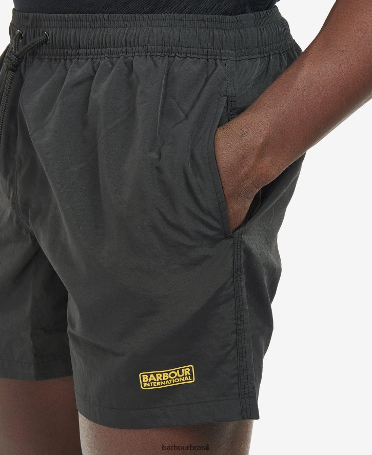 roupas Barbour shorts de natação essenciais com logotipo pequeno calêndula homens NH44421224