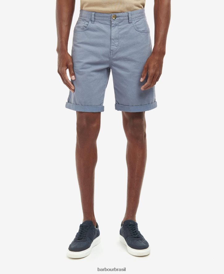 roupas Barbour shorts de sarja azul lavado homens NH44421176