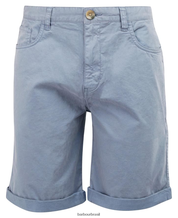 roupas Barbour shorts de sarja azul lavado homens NH44421176