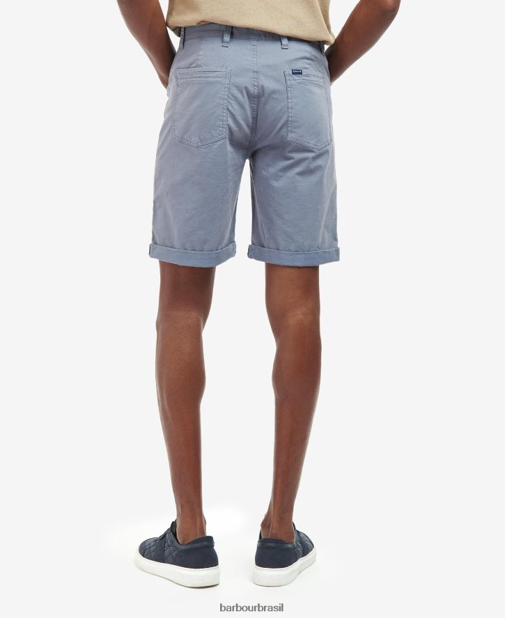 roupas Barbour shorts de sarja azul lavado homens NH44421176