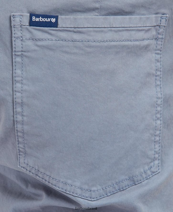 roupas Barbour shorts de sarja azul lavado homens NH44421176