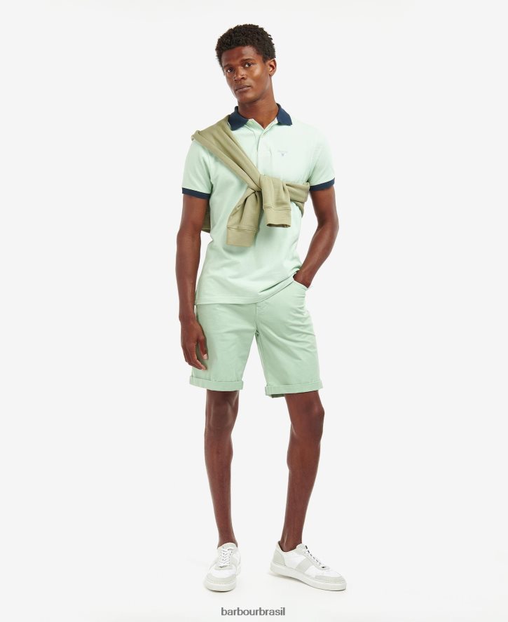 roupas Barbour shorts de sarja azul lavado homens NH44421177