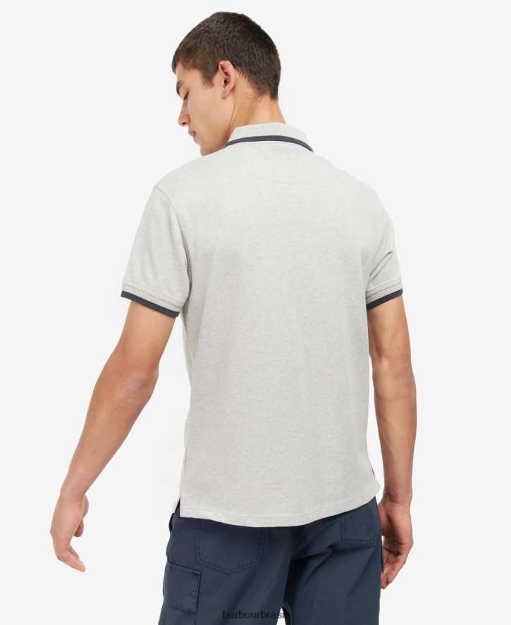 roupas Barbour beaumont camisa polo com zíper marinho clássico homens NH4442727