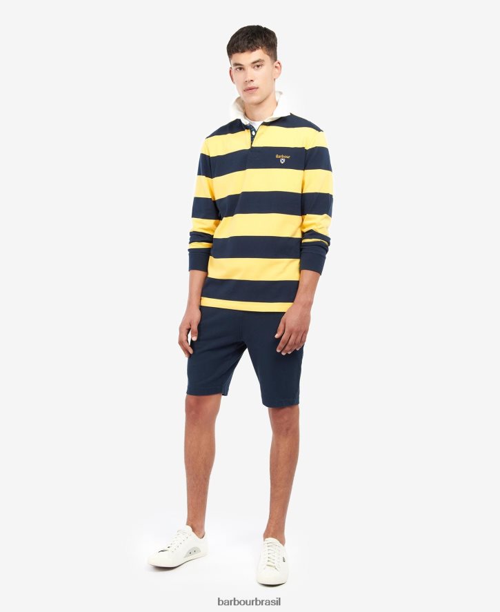 roupas Barbour camisa de rugby listrada hollywell sussurro branco homens NH4442706