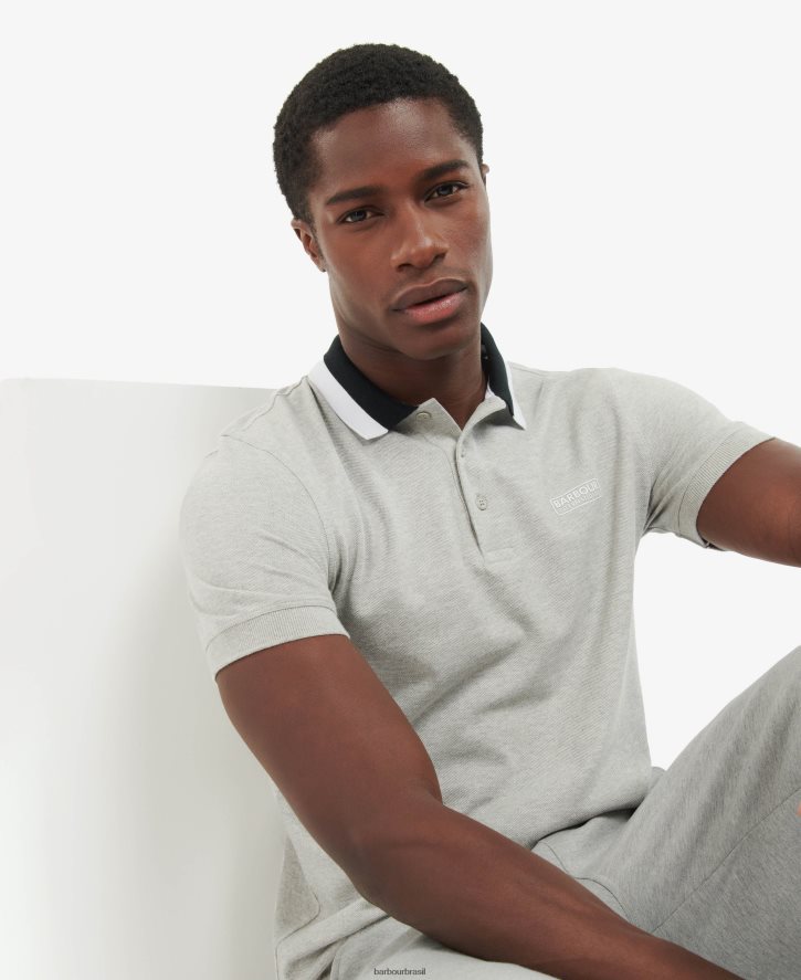 roupas Barbour camisa pólo ampère cinza claro homens NH4442689