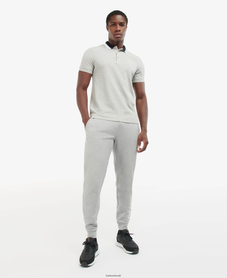 roupas Barbour camisa pólo ampère cinza claro homens NH4442689