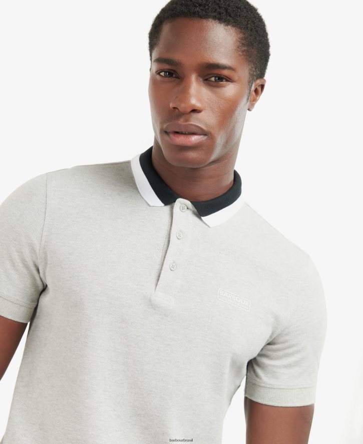 roupas Barbour camisa pólo ampère cinza claro homens NH4442689