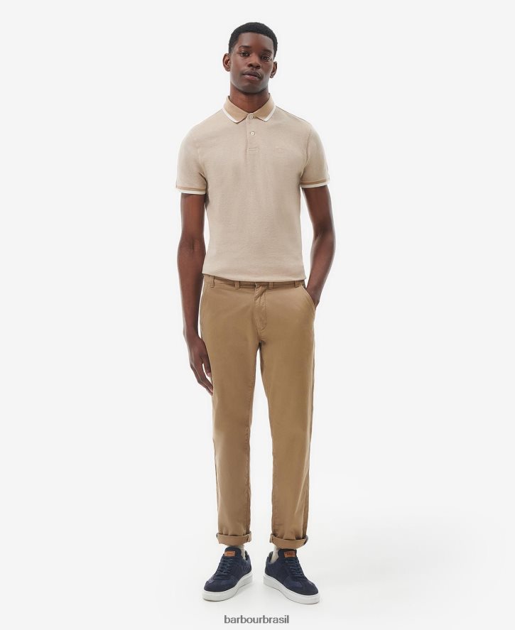 roupas Barbour camisa pólo barnard pé de milho homens NH4442574