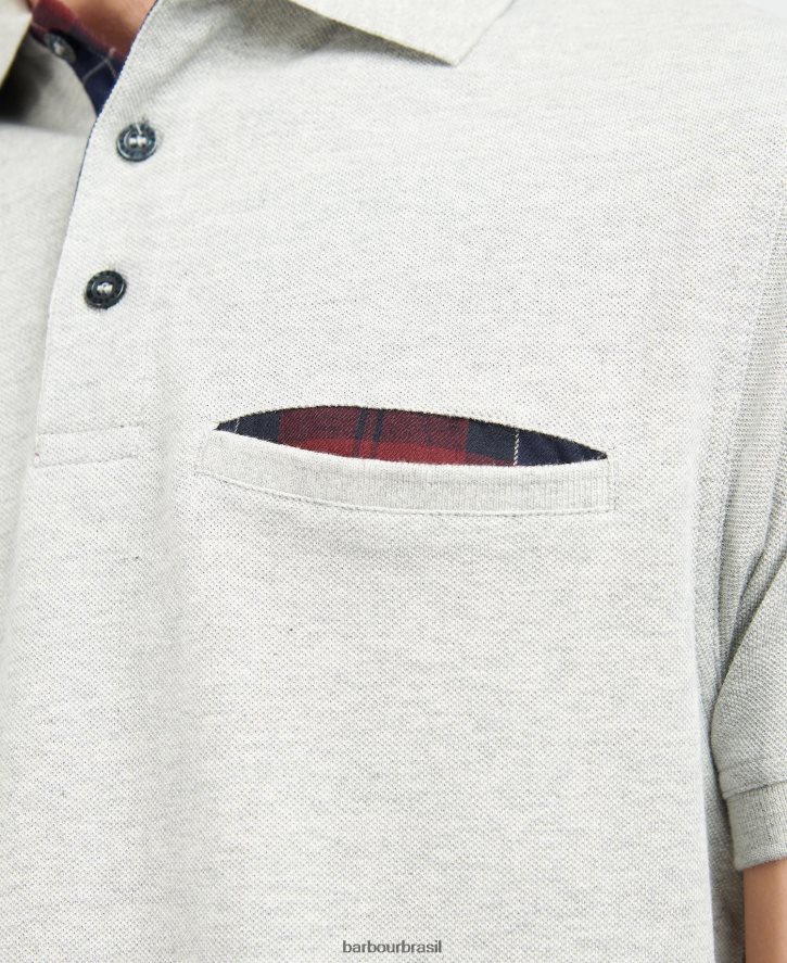 roupas Barbour camisa pólo barwick Margarida cinzenta homens NH4442721