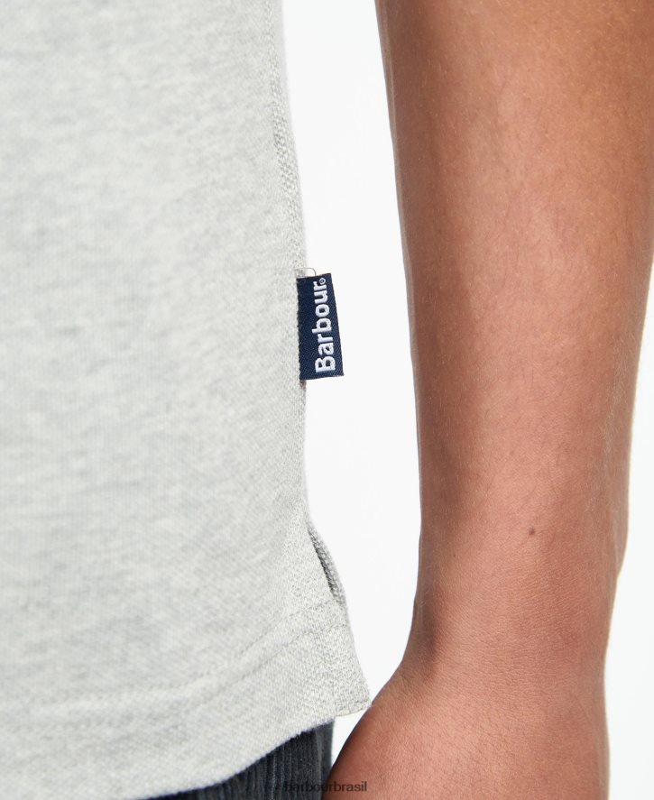 roupas Barbour camisa pólo barwick Margarida cinzenta homens NH4442721