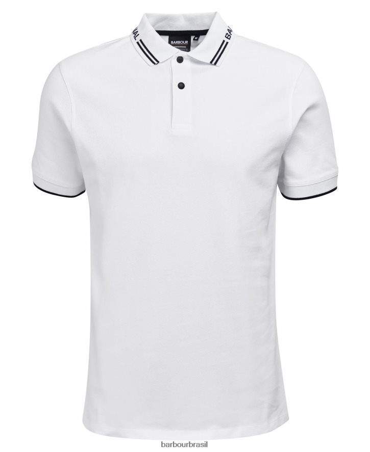 roupas Barbour camisa pólo bates branco clássico homens NH4442656