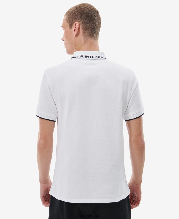 roupas Barbour camisa pólo bates branco clássico homens NH4442656