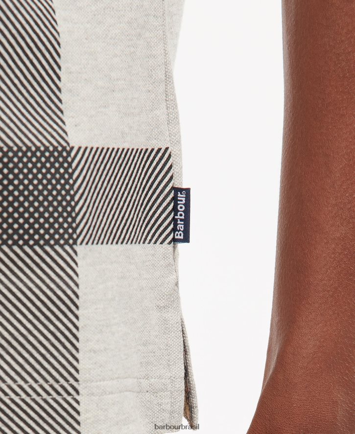 roupas Barbour camisa pólo blaine azeitona queimada homens NH4442543