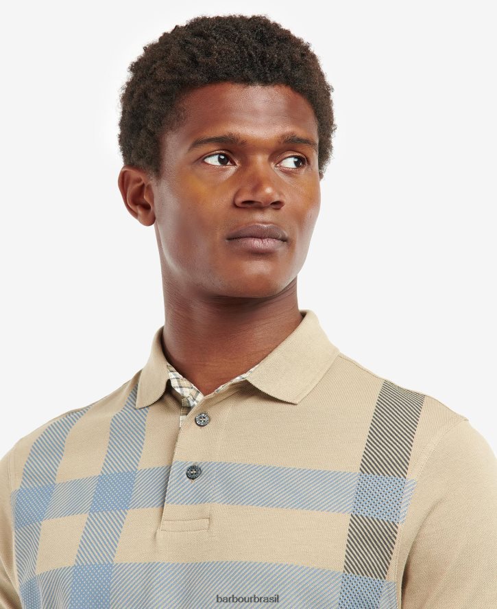 roupas Barbour camisa pólo blaine pedra lavada homens NH4442585