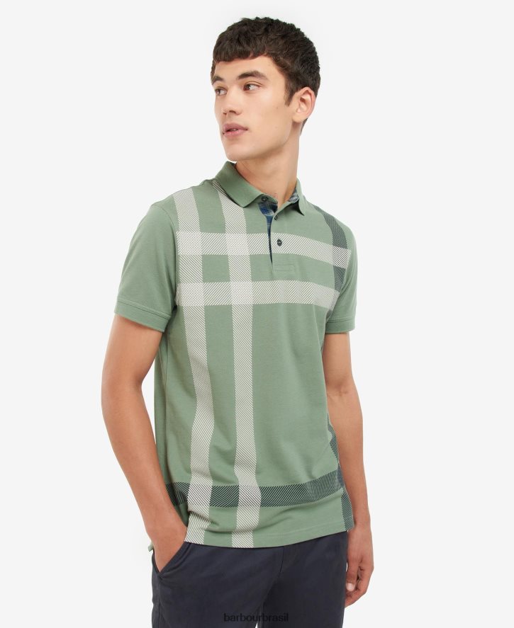 roupas Barbour camisa pólo blaine pedra lavada homens NH4442712