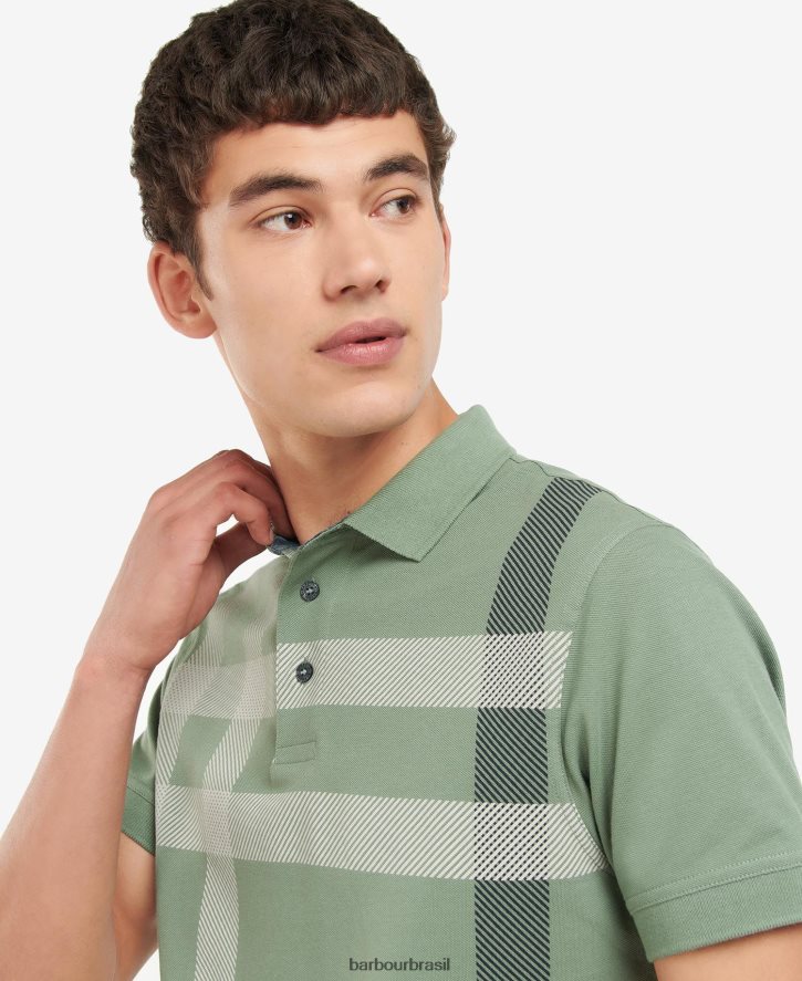 roupas Barbour camisa pólo blaine pedra lavada homens NH4442712