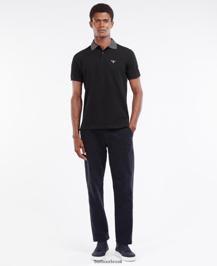 roupas Barbour camisa pólo bothain dk bordeaux homens NH4442738