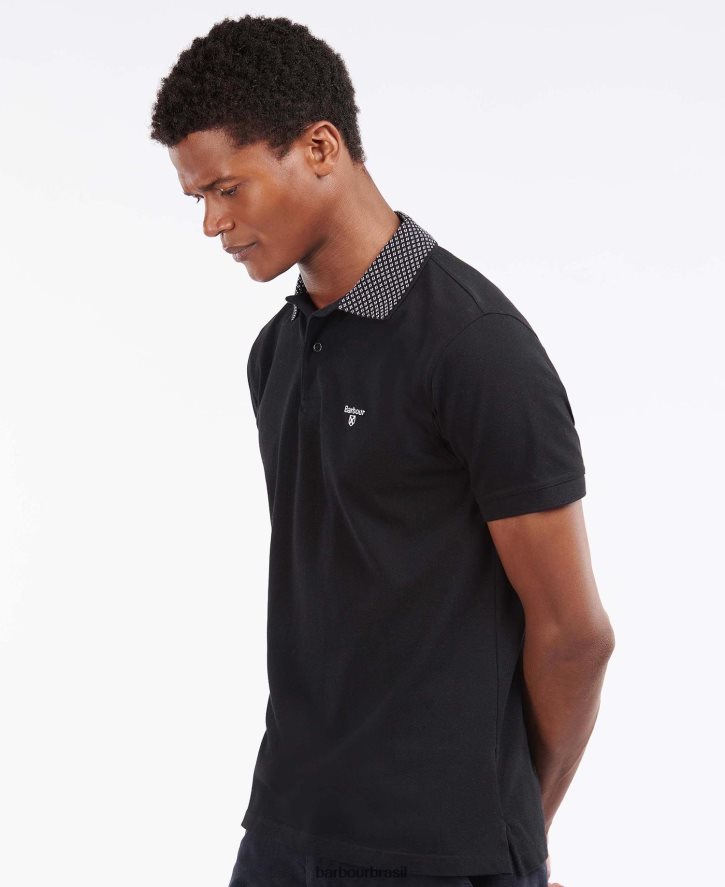 roupas Barbour camisa pólo bothain dk bordeaux homens NH4442738