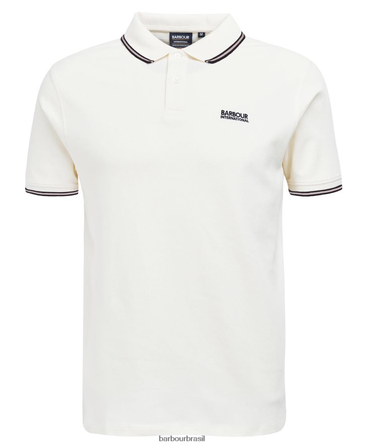 roupas Barbour camisa pólo com ponta de piloto arquivar azeitona homens NH4442594