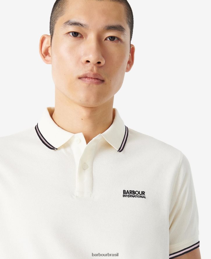 roupas Barbour camisa pólo com ponta de piloto arquivar azeitona homens NH4442594