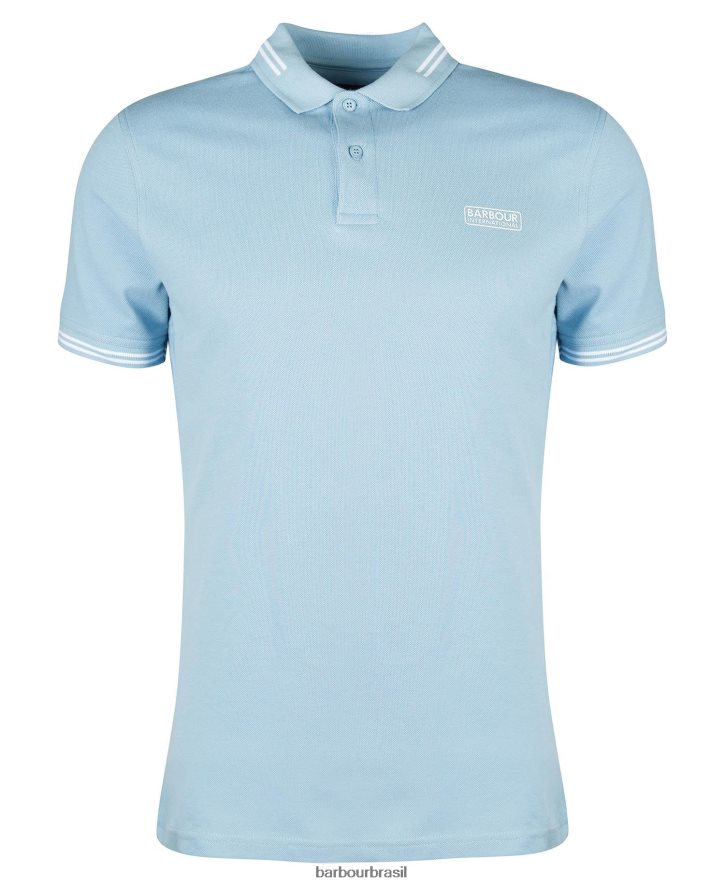 roupas Barbour camisa pólo com ponta essencial lilás homens NH4442647