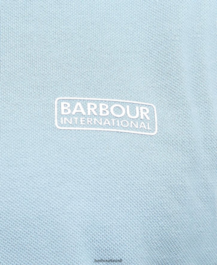 roupas Barbour camisa pólo com ponta essencial lilás homens NH4442647