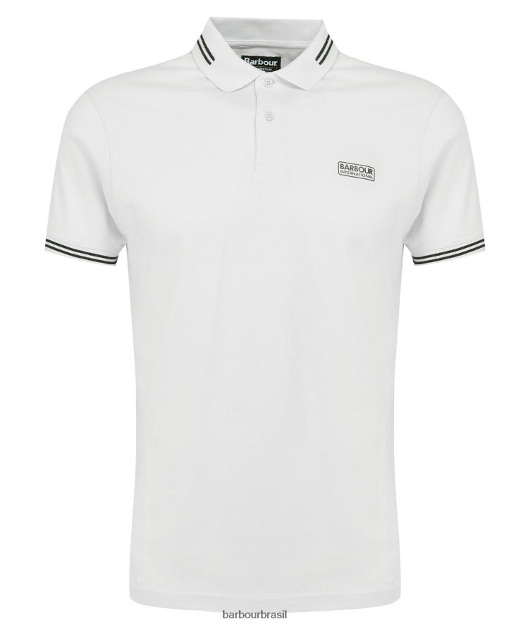 roupas Barbour camisa pólo com ponta essencial lilás homens NH4442682