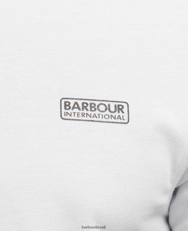 roupas Barbour camisa pólo com ponta essencial lilás homens NH4442682