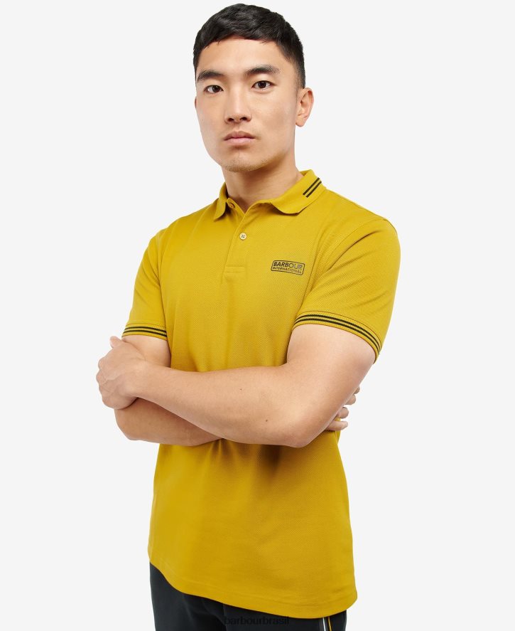 roupas Barbour camisa pólo com ponta essencial pó azul/branco homens NH4442742