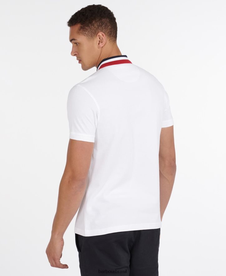 roupas Barbour camisa pólo com ponta hawkeswater Pó azul homens NH4442635