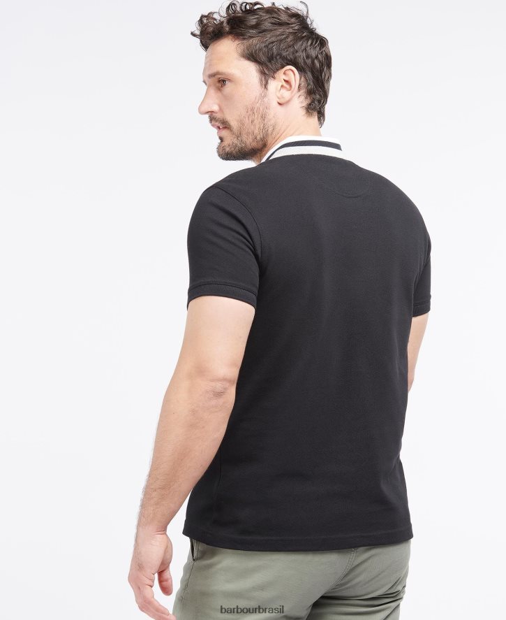 roupas Barbour camisa pólo com ponta hawkeswater marinha homens NH4442699