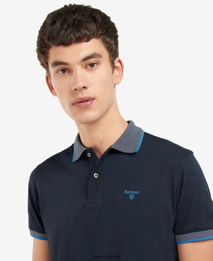 roupas Barbour camisa pólo cornsay aresta verde homens NH4442570