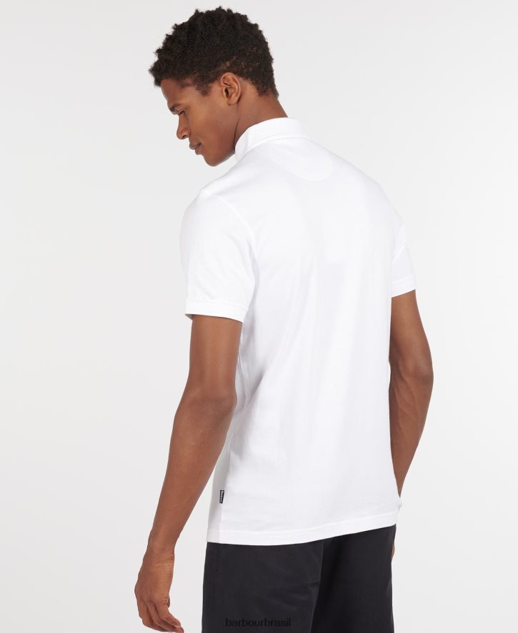 roupas Barbour camisa pólo corpatch Aço azul homens NH4442624