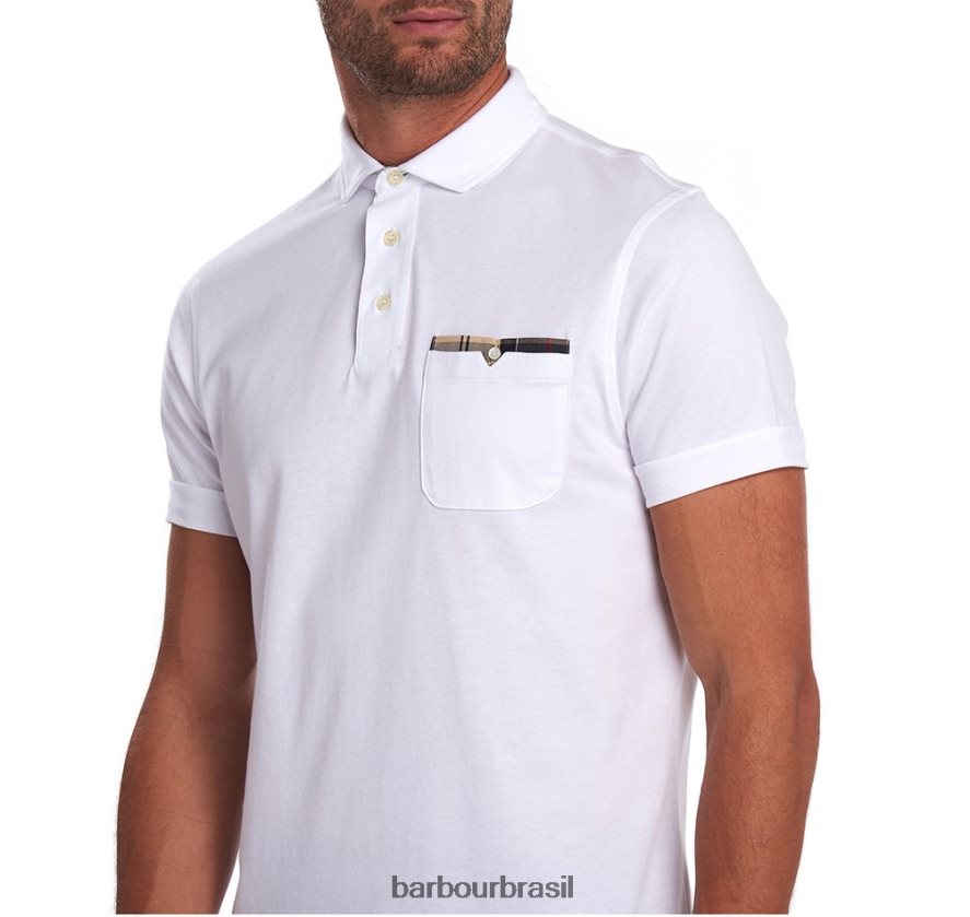 roupas Barbour camisa pólo corpatch Aço azul homens NH4442624