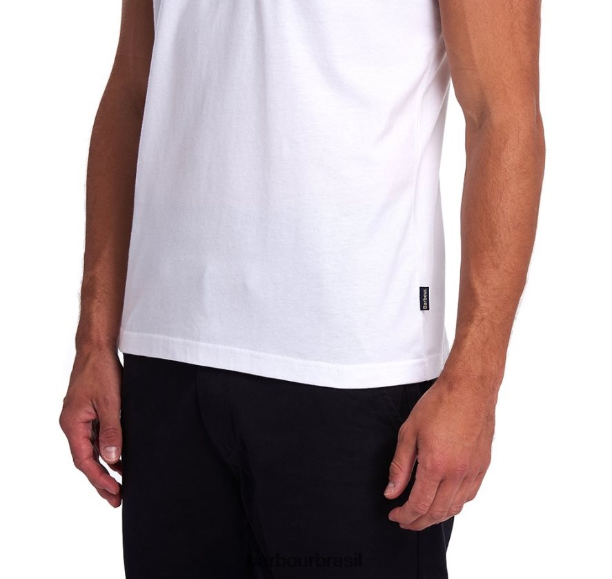 roupas Barbour camisa pólo corpatch Aço azul homens NH4442624