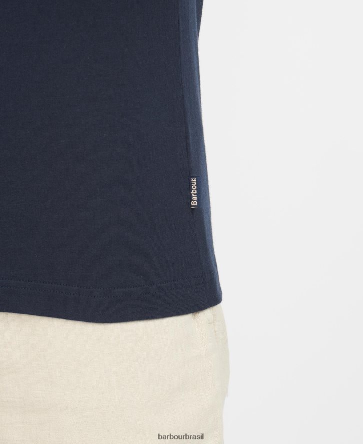 roupas Barbour camisa pólo corpatch branco homens NH4442568