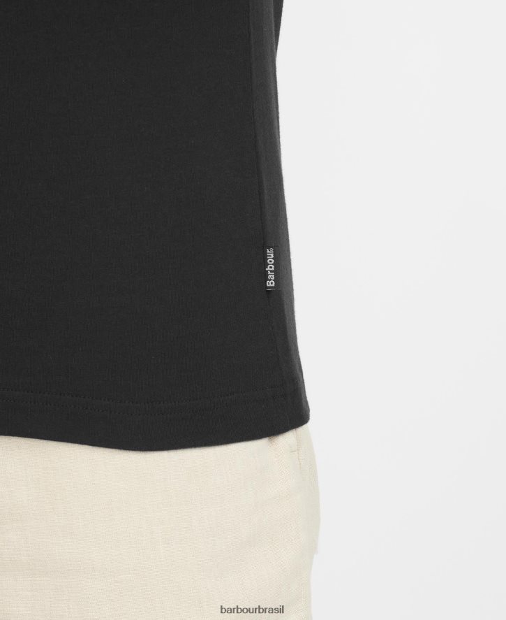 roupas Barbour camisa pólo corpatch marga/pedra cinzenta homens NH4442554