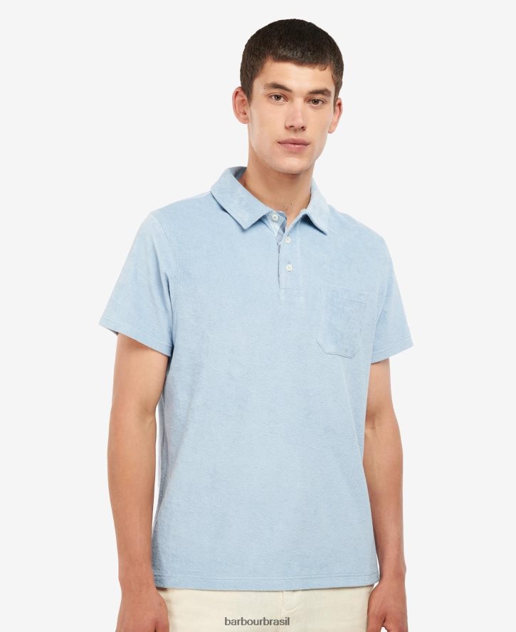 roupas Barbour camisa pólo cowes marinho clássico homens NH4442619