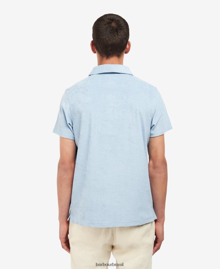 roupas Barbour camisa pólo cowes marinho clássico homens NH4442619