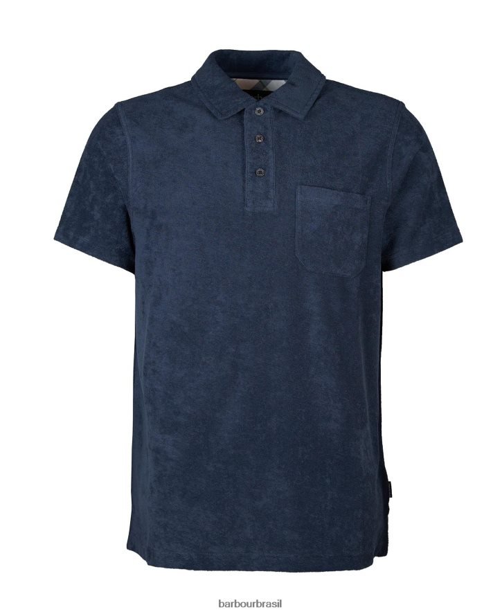 roupas Barbour camisa pólo cowes marinho clássico homens NH4442714