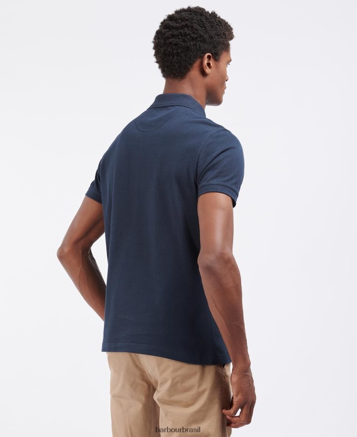 roupas Barbour camisa pólo da sociedade Margarida cinzenta homens NH4442601